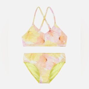 NWT- Hurley- GIRLS' CARISSA MOORE BIKINI-ALOHA HIBISCUS PRINT- Girls medium